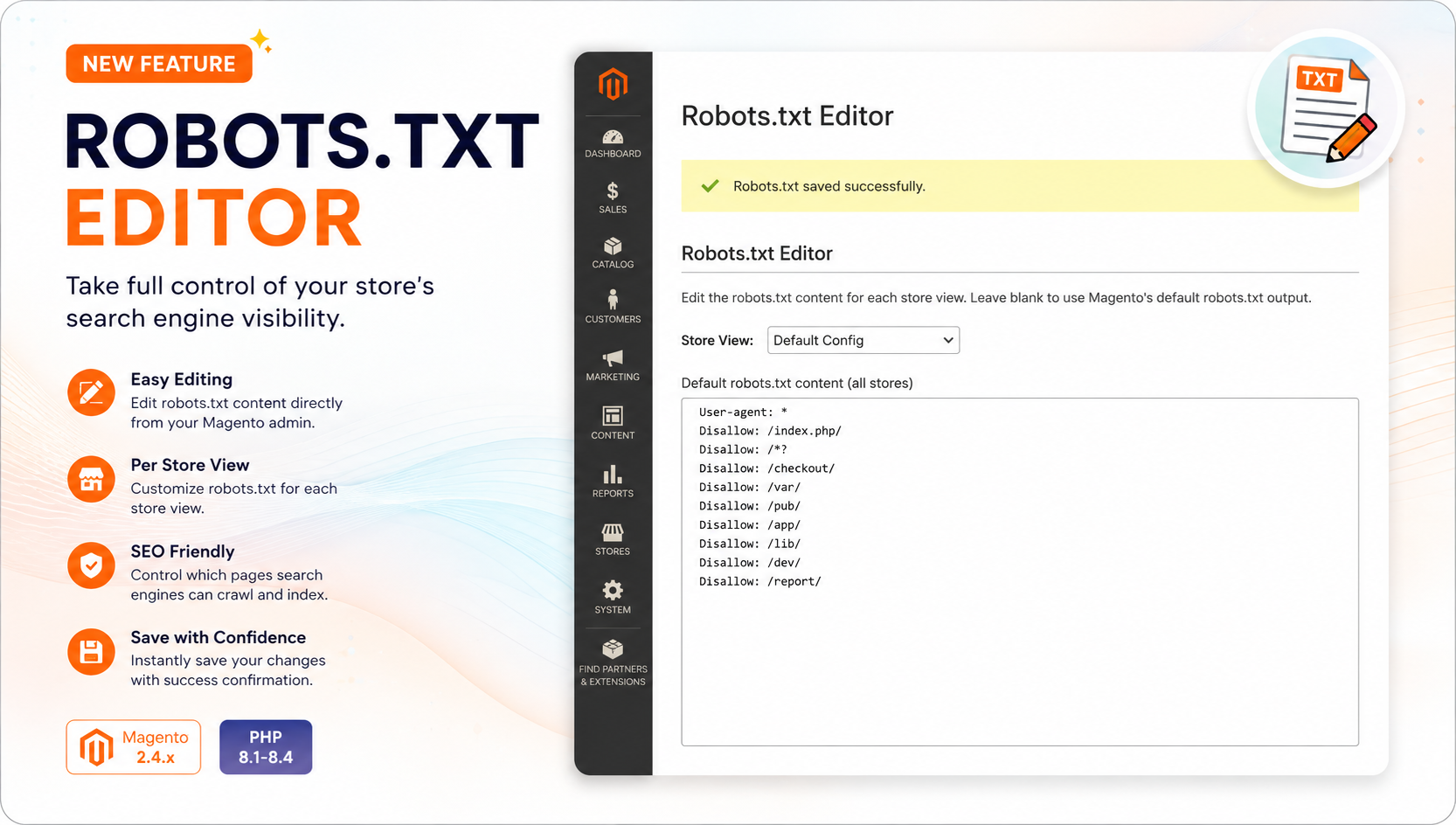 Robots.txt editor